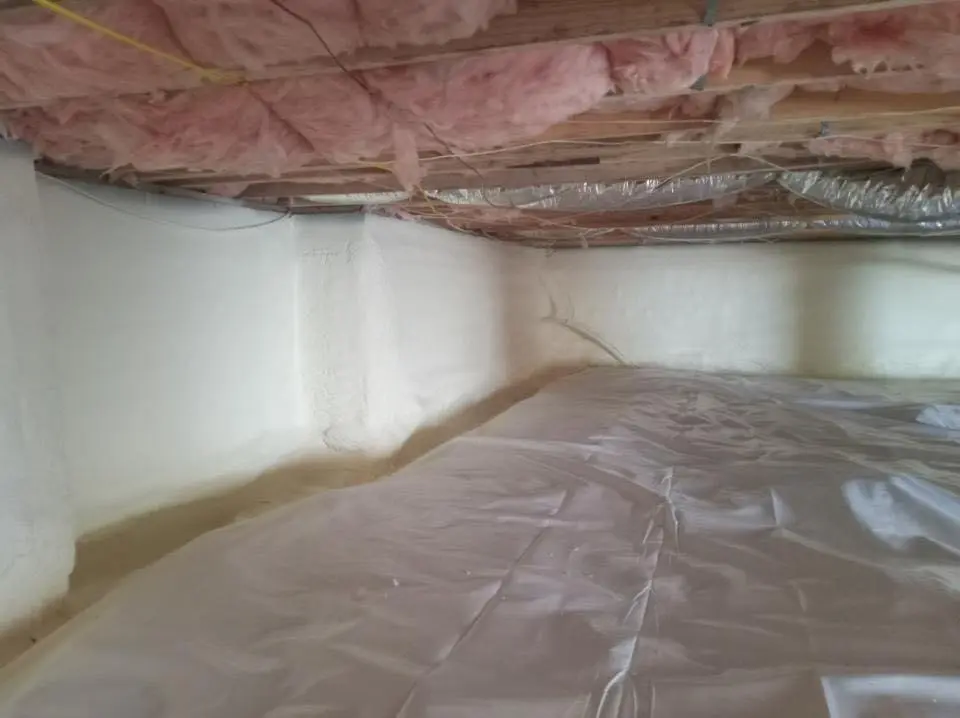 Crawl space encapsulation with closed-cell spray foam for Roof Maintenance in Catonsville
